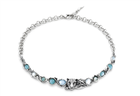 Collana Giovanni Raspini Donna BLU JAGUAR in Argento Madreperla 12680